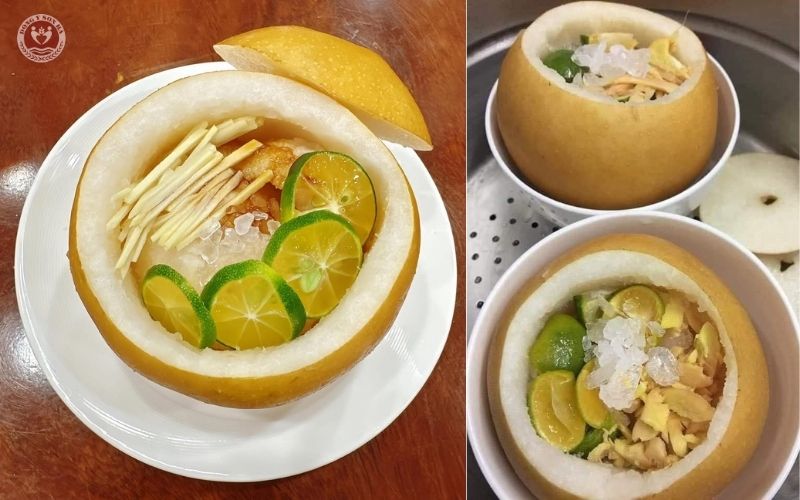 lê hấp đường phèn trị ho