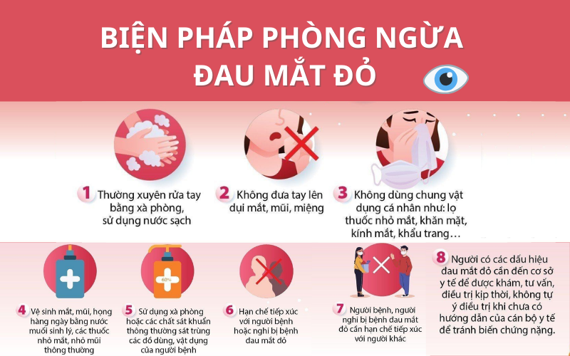 8. Biện pháp phòng ngừa đau mắt đỏ